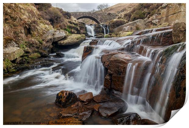 The Majestic Three Shires Head Waterfall Print by Steven Nokes