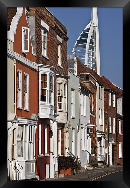 Spinnaker Tower -Old and New Framed Print by Sharpimage NET