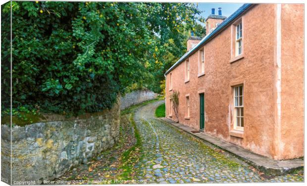 Paye House in Cromarty, Scotland.  Canvas Print by Peter Gaeng