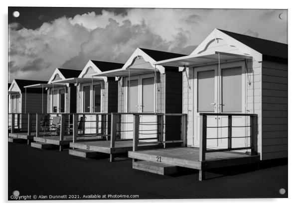 Beach huts Acrylic by Alan Dunnett