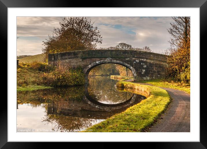 Lancaster Canal Framed Mounted Print by Liz Withey