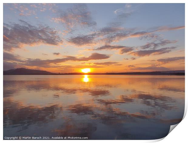 Lake Zug Sunset Print by Martin Baroch
