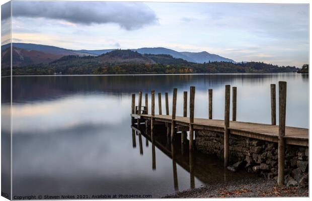 Serenity at Ashness Jetty Canvas Print by Steven Nokes