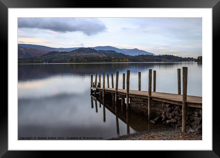 Serenity at Ashness Jetty Framed Mounted Print by Steven Nokes