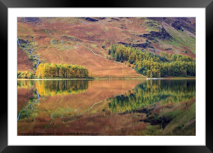 Majestic Buttermere Reflections Framed Mounted Print by Steven Nokes