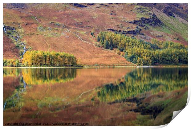 Majestic Buttermere Reflections Print by Steven Nokes