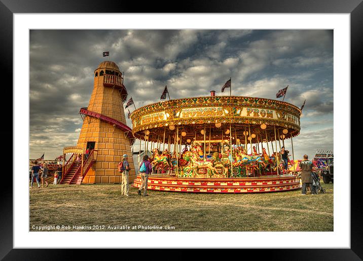 Round & Round Framed Mounted Print by Rob Hawkins