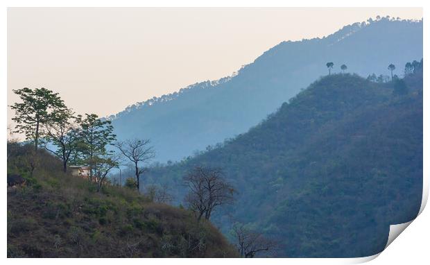 Outdoor mountain Print by NITYANANDA MUKHERJEE