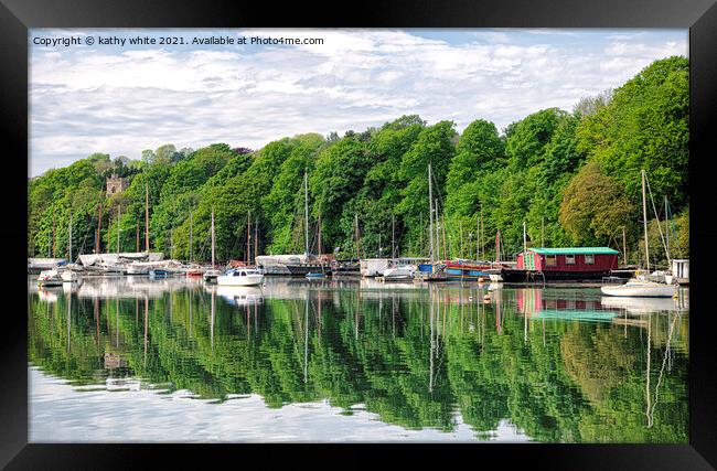  Penryn Harbour and Marina Framed Print by kathy white