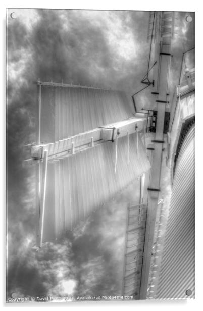 Upminster Windmill Infrared  Acrylic by David Pyatt