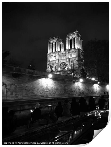 Notre Dame from the Seine Print by Patrick Davey