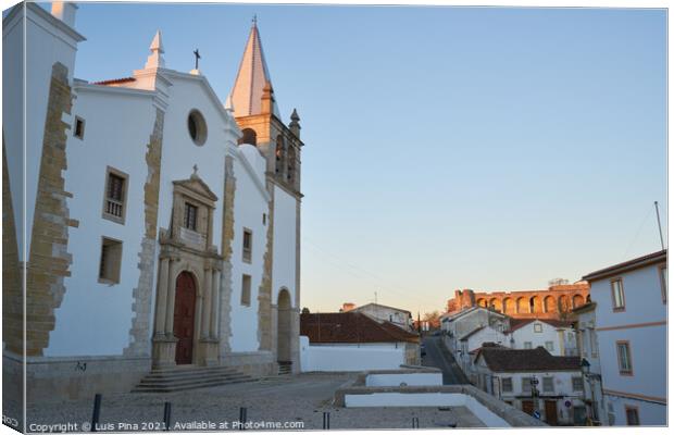 Sao Vicente church in Abrantes at sunset, Portugal Canvas Print by Luis Pina