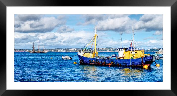 Brixham An Autumn View Framed Mounted Print by Peter F Hunt