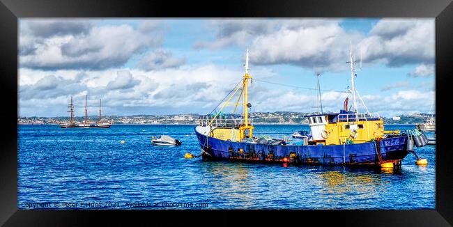 Brixham An Autumn View Framed Print by Peter F Hunt