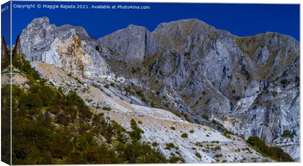 White mountain of Tuscany Mountains, Italy Canvas Print by Maggie Bajada