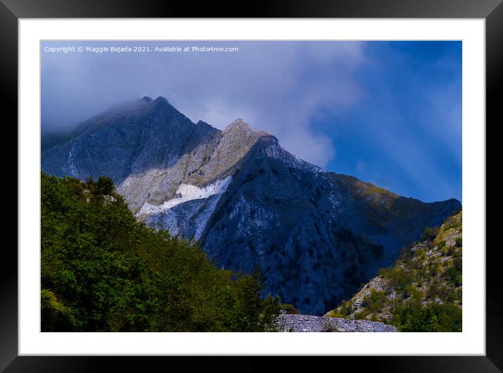 Beautiful background Mountains with blue sky in It Framed Mounted Print by Maggie Bajada