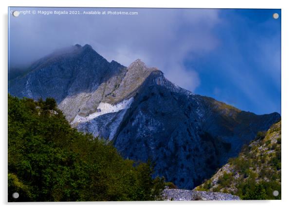 Beautiful background Mountains with blue sky in It Acrylic by Maggie Bajada