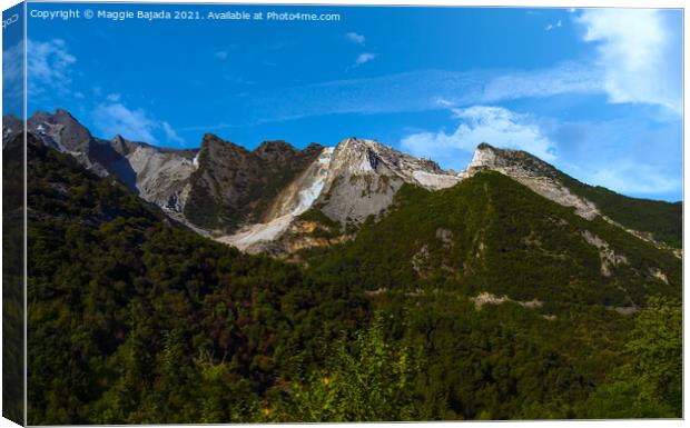Panoramic View of Scenic Italian Alps Mountains of Canvas Print by Maggie Bajada