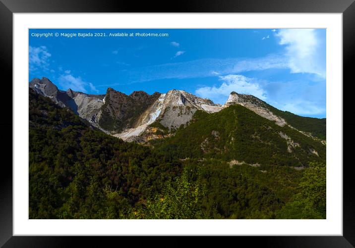 Panoramic View of Scenic Italian Alps Mountains of Framed Mounted Print by Maggie Bajada