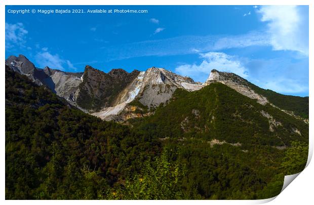 Panoramic View of Scenic Italian Alps Mountains of Print by Maggie Bajada