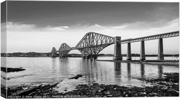Forth Railway Bridge from South Queensferrry Canvas Print by Peter Gaeng