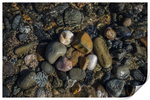 Pebbles and ripples Print by Pete Hemington