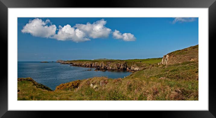 Cliff top walk, Pembrokeshire Framed Mounted Print by Joyce Storey