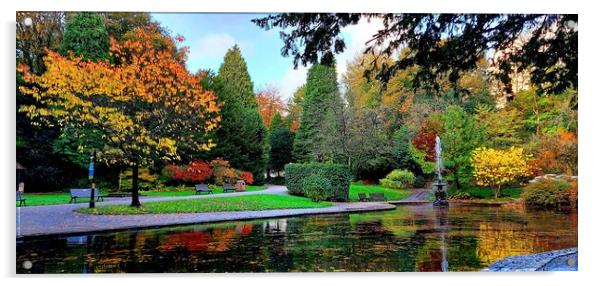 Autumn at Williamson Park, Lancaster Acrylic by Michele Davis