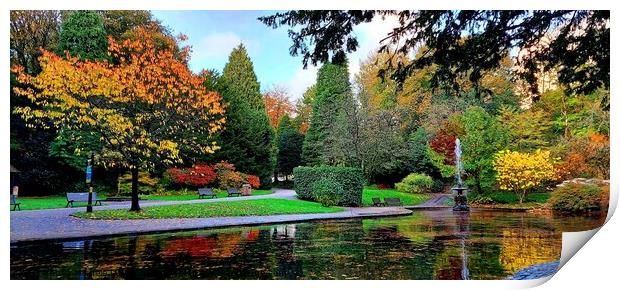Autumn at Williamson Park, Lancaster Print by Michele Davis