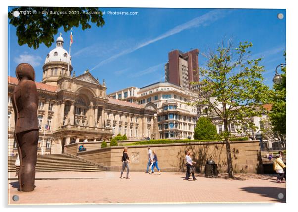 Birmingham Town hall, England Acrylic by Holly Burgess