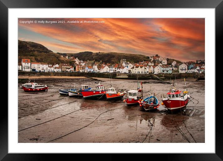 Brunswick Bay North Yorkshire Borough of Scarborough, England Framed Mounted Print by Holly Burgess