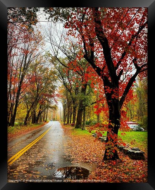 Poster perfect Colorful Autumn landscape Framed Print by PhotOvation-Akshay Thaker