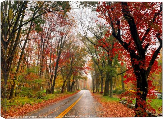 Poster perfect Colorful Autumn landscape Canvas Print by PhotOvation-Akshay Thaker