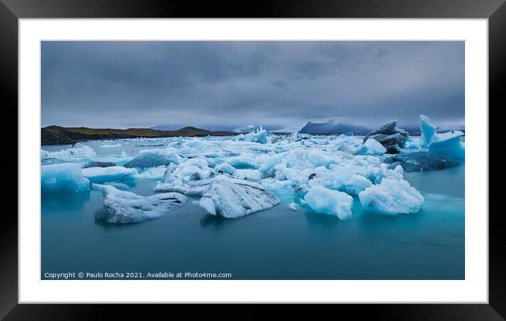 Jokulsarlon glacier lagoon Framed Mounted Print by Paulo Rocha