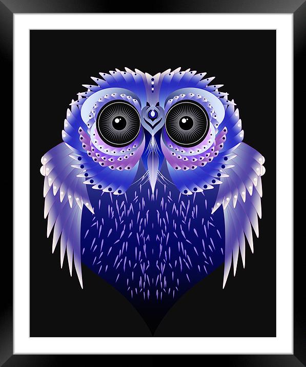 Owl Framed Mounted Print by Julie Hoddinott