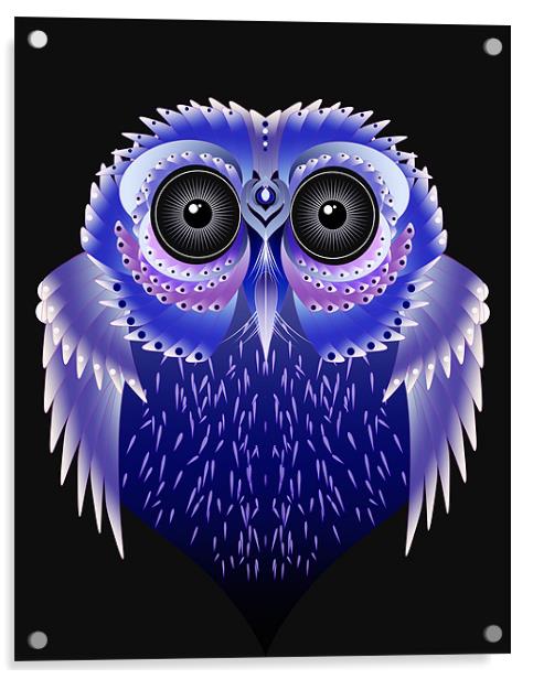 Owl Acrylic by Julie Hoddinott