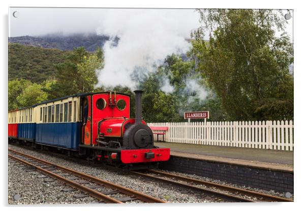 Steam train on the Llanberis Lake Railway Acrylic by Jason Wells