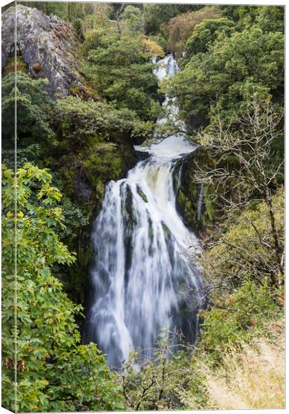 Ceunant Mawr Waterfall Canvas Print by Jason Wells