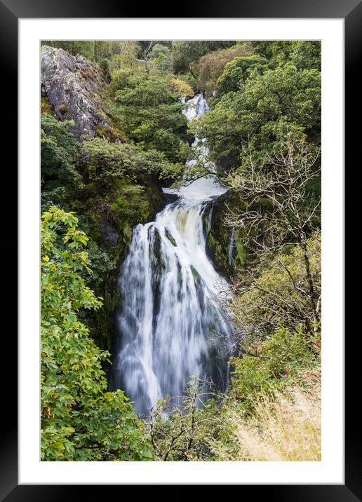 Ceunant Mawr Waterfall Framed Mounted Print by Jason Wells