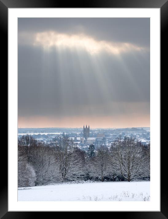 Sun Rays over the Cathedral Framed Mounted Print by Stewart Mckeown