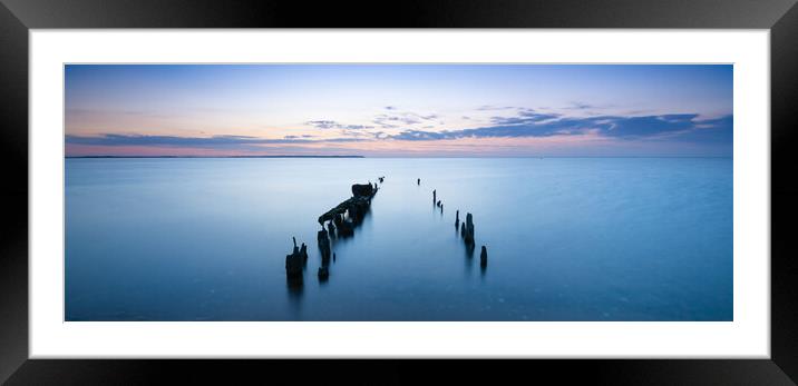 Jetty Panoramic Framed Mounted Print by Stewart Mckeown