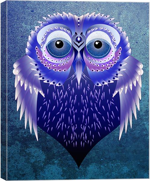 Vector Owl Canvas Print by Julie Hoddinott