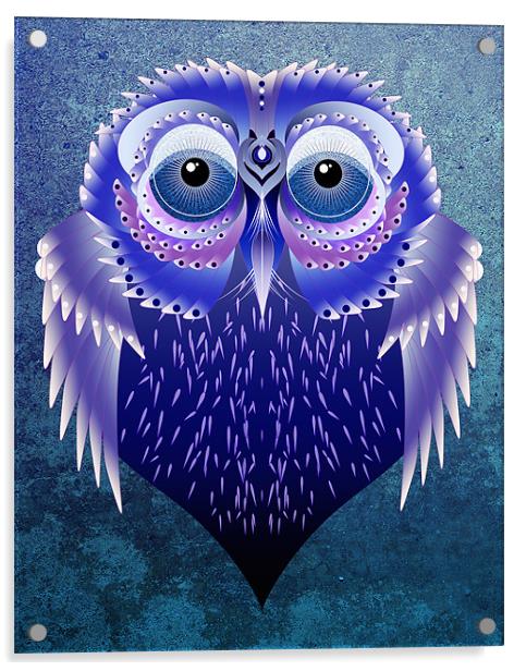 Vector Owl Acrylic by Julie Hoddinott