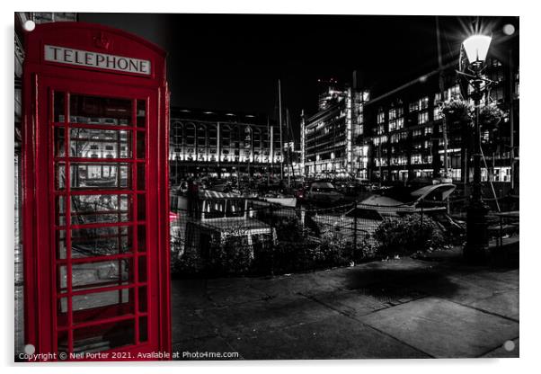London Calling Acrylic by Neil Porter