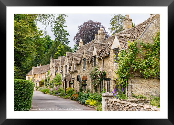 Castle Combe Cottages, Cotswolds Framed Mounted Print by Graham Prentice