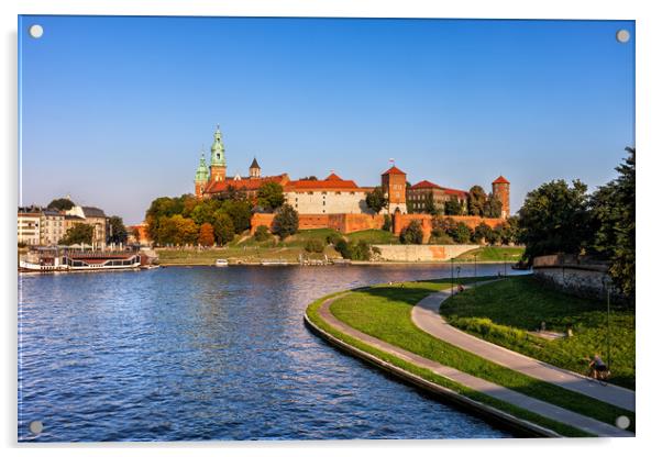 Wawel Royal Castle at Vistula River in Krakow Acrylic by Artur Bogacki