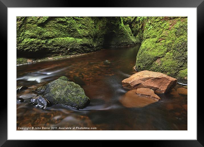 Devil's Pulpit, Finnich Gorge Framed Mounted Print by John Barrie