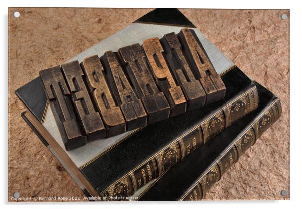 Vintage Alphabet Printers Blocks for Unique Librar Acrylic by Bernard Rose Photography