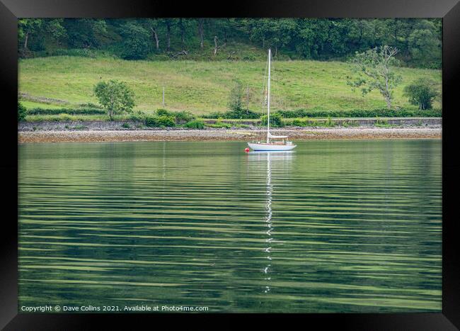 Boat & Reflection Framed Print by Dave Collins
