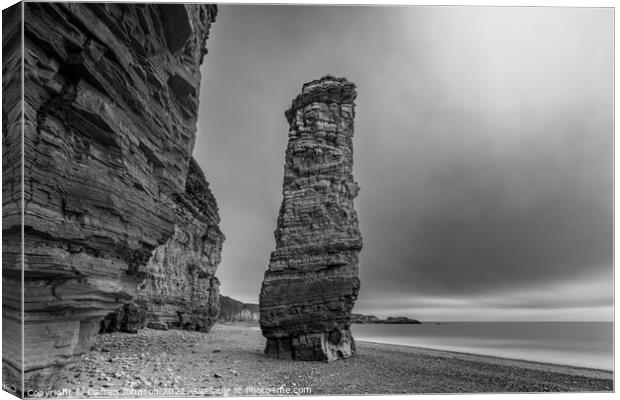 Lot's Wife Sea Stack Canvas Print by Darren Johnson